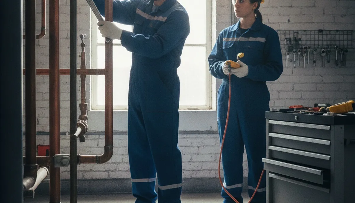 Des Moines, IA plumber repairing a home pipe to fix freeze-thaw damage and aging plumbing defects