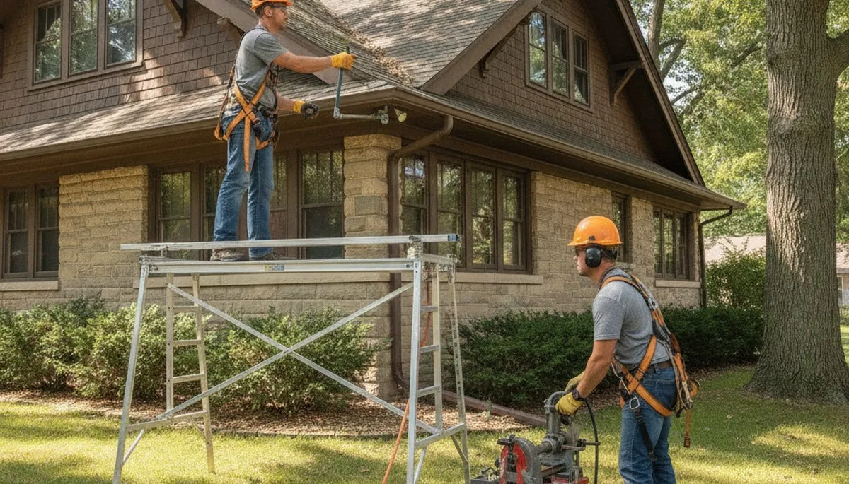 Plumber repairing a pipe in Des Moines, IA for emergency plumbing service